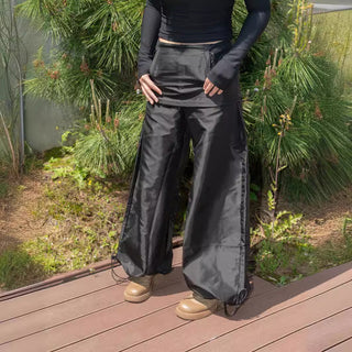 Fake two-piece slim kangaroo pants