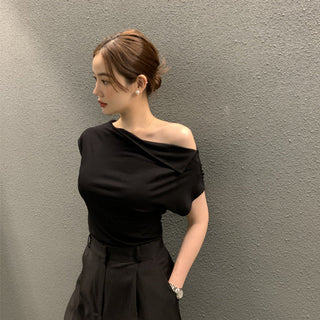 One-Shoulder Short Sleeve top