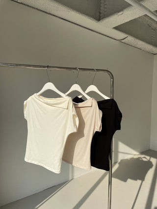 One-Shoulder Short Sleeve top