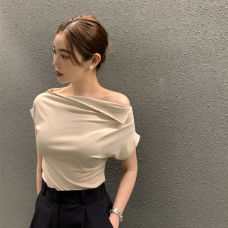 One-Shoulder Short Sleeve top