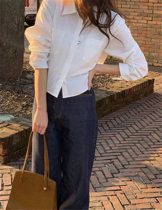 Lace-up Bow Short Shirt Top