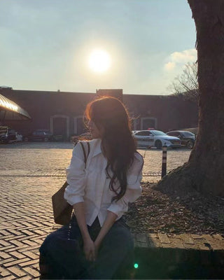 Lace-up Bow Short Shirt Top