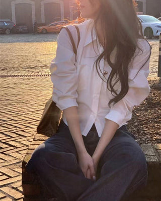 Lace-up Bow Short Shirt Top