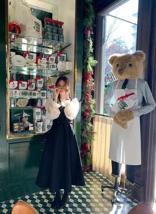 Two-way bow polka dot top