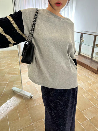Over-sized contrast color sweater