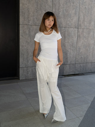 Loose fit wide Leg Drawstring Casual pants