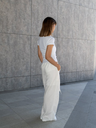 Loose fit wide Leg Drawstring Casual pants