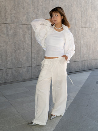 Loose fit wide Leg Drawstring Casual pants