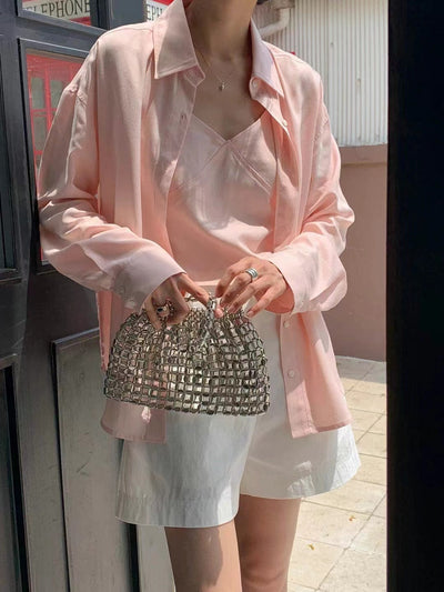 Solid Color Loose sling Small Vest suit