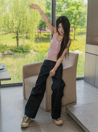 Retro Loose wide Leg Denim Pants