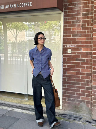 Retro Loose wide Leg Denim Pants