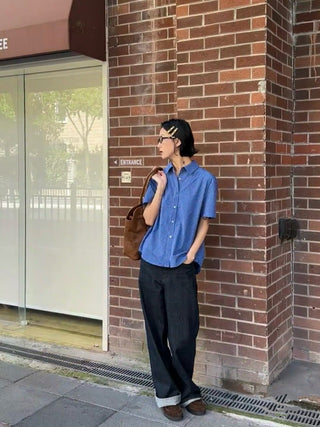 Retro Loose wide Leg Denim Pants