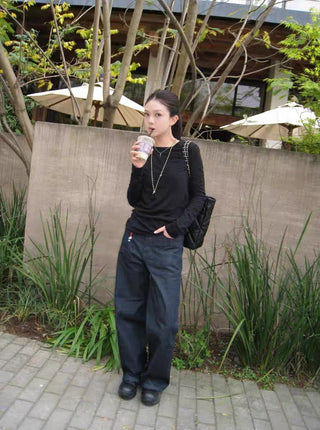 Retro Loose wide Leg Denim Pants