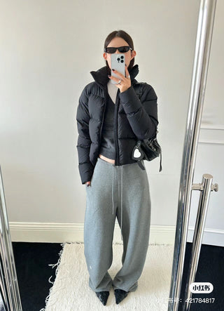 Slim waist loose drawstring sweatpants