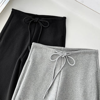 Slim waist loose drawstring sweatpants