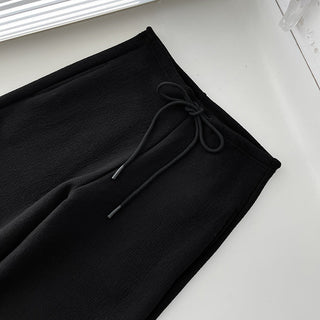 Slim waist loose drawstring sweatpants
