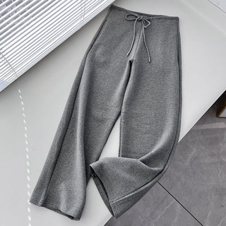 Slim waist loose drawstring sweatpants