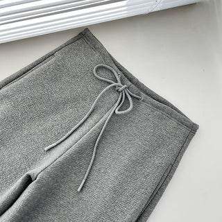 Slim waist loose drawstring sweatpants