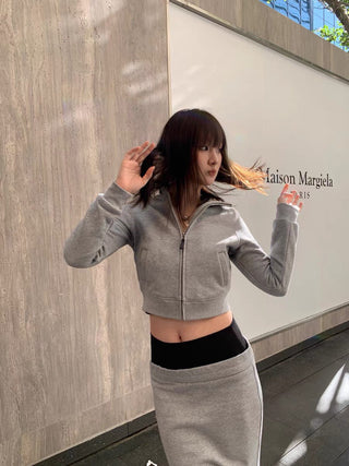 Slim fit fleece skirt