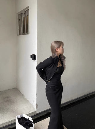 Slim fit fleece skirt