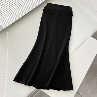 Slim fit fleece skirt