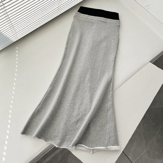 Slim fit fleece skirt