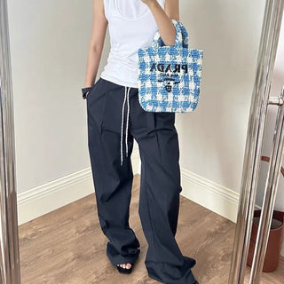 Drawstring Nylon Air Relaxed sporty pants