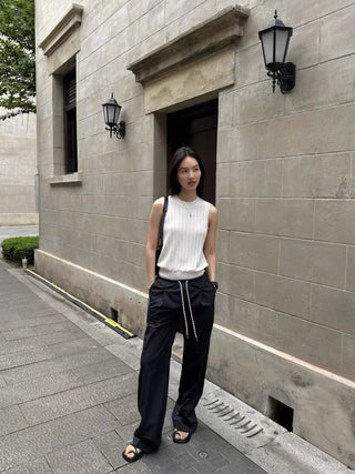 Drawstring Nylon Air Relaxed sporty pants