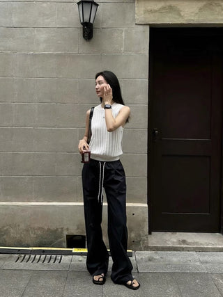 Drawstring Nylon Air Relaxed sporty pants