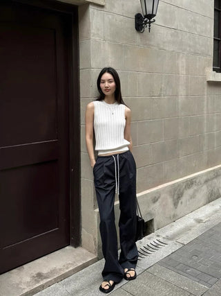 Drawstring Nylon Air Relaxed sporty pants