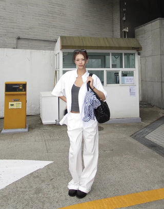 Drawstring Nylon Air Relaxed sporty pants
