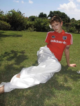 Drawstring Nylon Air Relaxed sporty pants