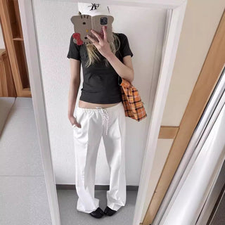 Drawstring Nylon Air Relaxed sporty pants