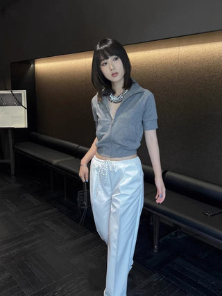 Drawstring Nylon Air Relaxed sporty pants