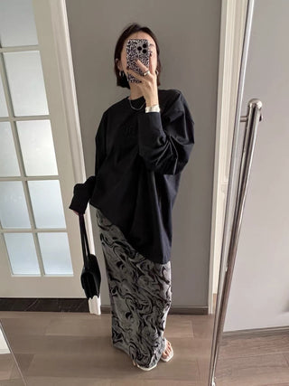 Elastic Waist Velvet slim skirt