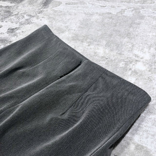 Wrapped Pleated Asymmetrical Split skirt
