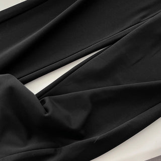 Contrast double waist stitching drawstring pants