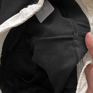 Contrast double waist stitching drawstring pants