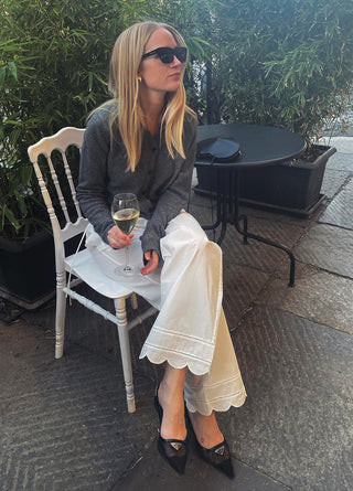 Embroidered Lace cotton Pants