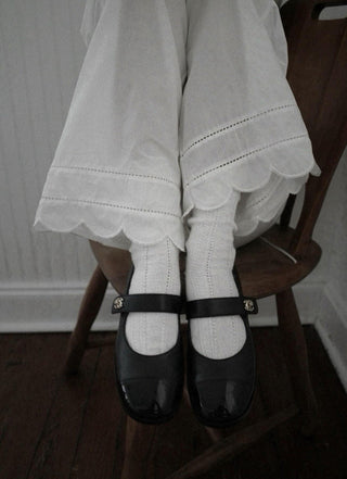 Embroidered Lace cotton Pants