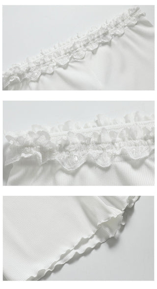 Embroidered Small top and Wide Leg Pants set