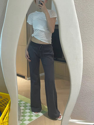 Slim Waist drawstring sporty pants
