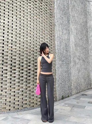 Slim Waist drawstring sporty pants