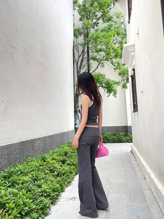Slim Waist drawstring sporty pants