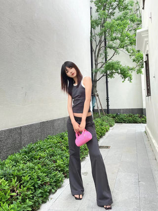 Slim Waist drawstring sporty pants