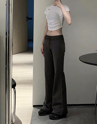 Slim Waist drawstring sporty pants