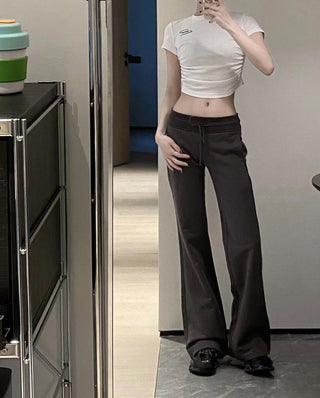 Slim Waist drawstring sporty pants