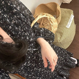 Korea long sleeve floral dress