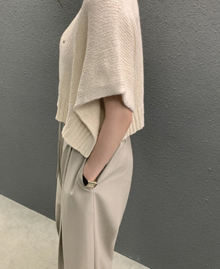 Sleeve knitted blouse and trousers set