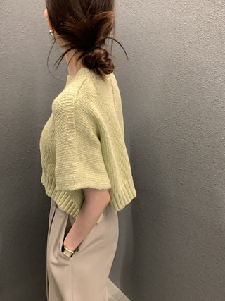 Sleeve knitted blouse and trousers set